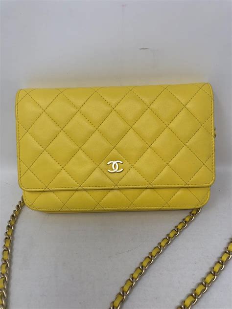 chanel wallet chain yellow|Chanel wallet on chain cost.